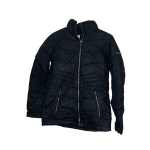 Columbia Women’s winter Jacket down filled removable hood black full zip small
